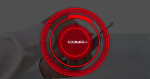 Speedometer overlay with hands on smartphone