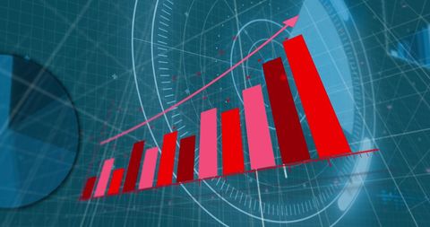 Rising Financial Graph with Digital Data Interface - Download Free Stock Images Pikwizard.com
