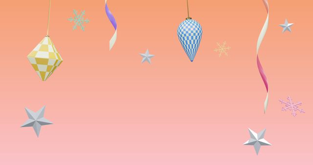 New Year and Christmas Decorations on Pink Background - Download Free Stock Images Pikwizard.com