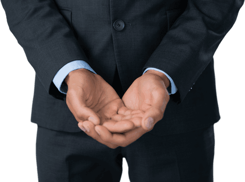 businessman cupped hands transparent background symbolizing opportunity - Download Free Stock Videos Pikwizard.com