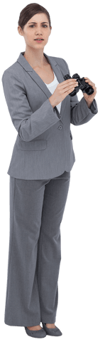 curious businesswoman holding binoculars transparent background - Download Free Stock Videos Pikwizard.com