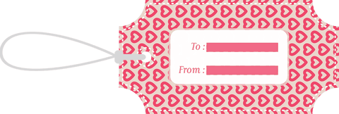 Pink Heart Patterned Present Tag on Transparent Background - Download Free Stock Videos Pikwizard.com