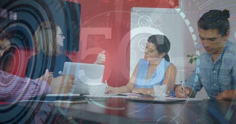 5G Technology and Data Processing Over Business Meeting