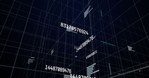 Floating Numeric Data in 3D Digital Space - Download Free Stock Images Pikwizard.com