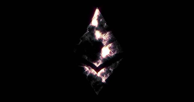 Futuristic Ethereum Symbol On Dark Background - Download Free Stock Images Pikwizard.com