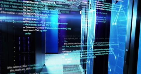 Data Processing Interface in High-Tech Server Room - Download Free Stock Images Pikwizard.com