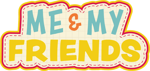Colorful Me and My Friends Message on Transparent Background - Download Free Stock Videos Pikwizard.com