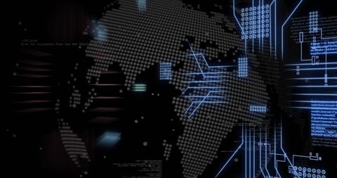 Global Data Processing with Digital Circuit Concept - Download Free Stock Images Pikwizard.com