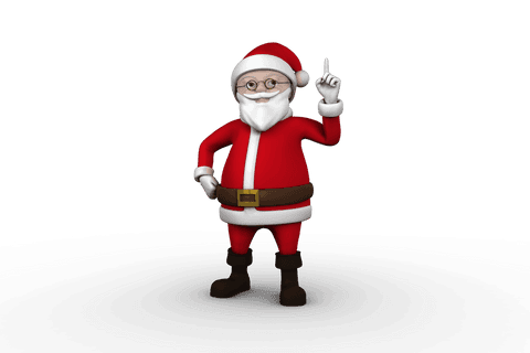 Joyful Santa Claus Transparent Design for Festive Celebrations
