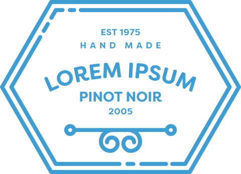 blue vintage-style pinot noir logo on transparent background - Download Free Stock Videos Pikwizard.com