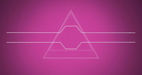 Futuristic Geometric Abstract Design on Purple Background