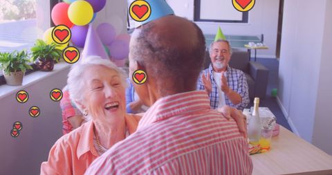 Senior Friends Celebrating National Dance Day Together - Download Free Stock Images Pikwizard.com