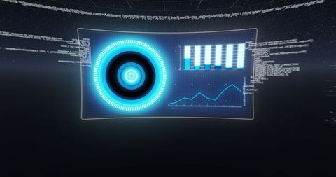 Futuristic Digital Interface with Data Analysis and Scanning - Download Free Stock Images Pikwizard.com
