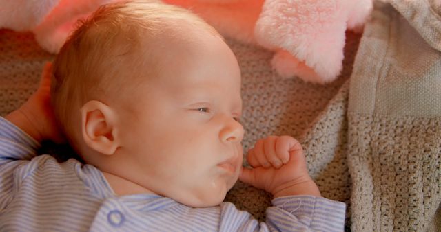 Newborn Baby Sleeping Peacefully in Home Setting - Download Free Stock Images Pikwizard.com