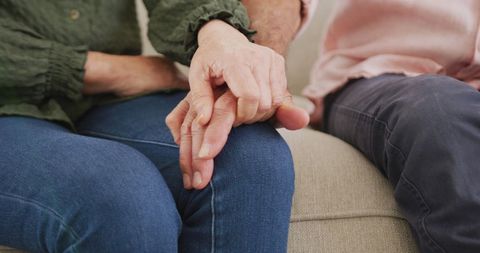 Close Connection Between Senior Couple Holding Hands - Download Free Stock Images Pikwizard.com