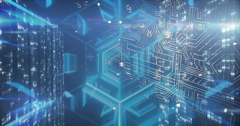 Abstract Digital Interface with Geometric Network Patterns - Download Free Stock Images Pikwizard.com