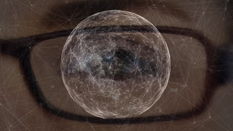 Digital Network Globe with Intricate Data Connections