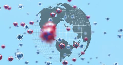 Global Pandemic Concept with Virus Surrounding Earth - Download Free Stock Images Pikwizard.com