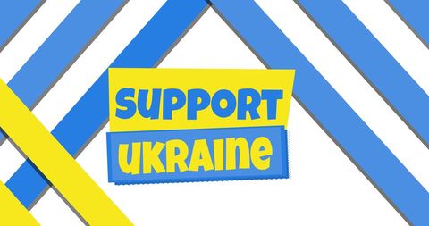 Support Ukraine Blue Yellow Striped Background - Download Free Stock Images Pikwizard.com