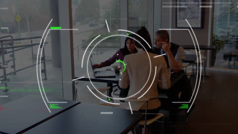 Digital Interface Overlay on Multiethnic Team Collaboration