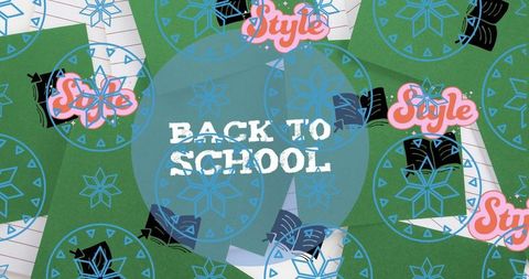 Creative back to school collage with layered design elements