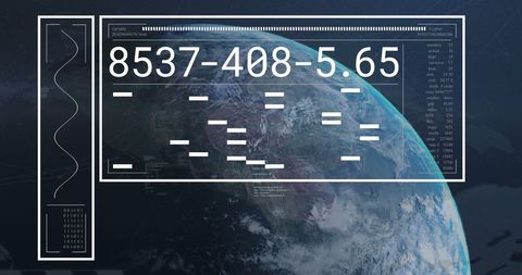 Digital Interface with Data Processing over Earth - Download Free Stock Images Pikwizard.com