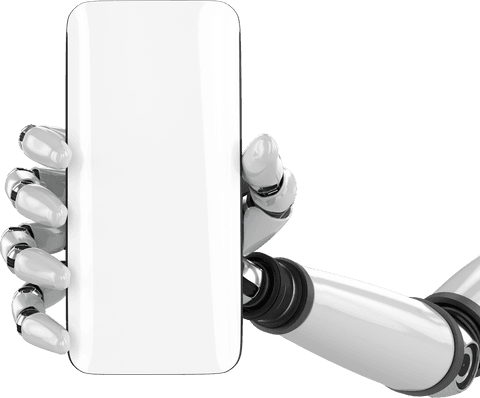 Robotic Arm Displaying Smartphone with Transparent Background - Download Free Stock Videos Pikwizard.com