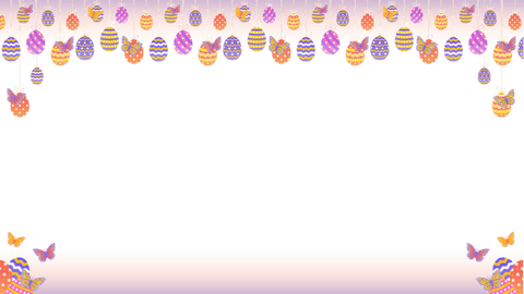 flat easter egg and butterfly frame with transparent background - Download Free Stock Videos Pikwizard.com