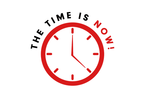 Creative Time Is Now Clock Illustration on Transparent Background - Download Free Stock Videos Pikwizard.com