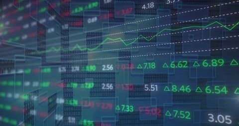 Dynamic Financial Data Charts with Digital Effects - Download Free Stock Images Pikwizard.com
