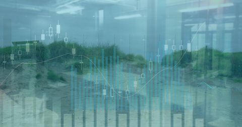 Financial Data Overlay on Agricultural Landscape Symbolizing Market Insight