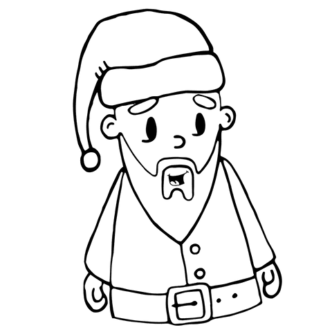 Father christmas transparent on isolated background