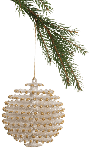 transparent ornament hanging on evergreen branch - Download Free Stock Videos Pikwizard.com