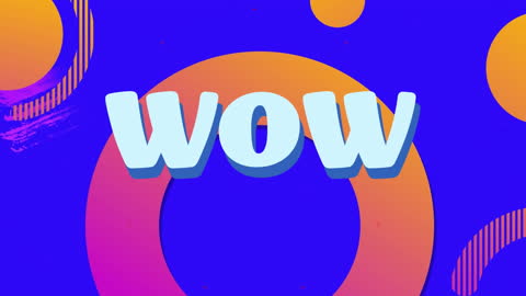 Dynamic WOW Text on Vibrant Abstract Background