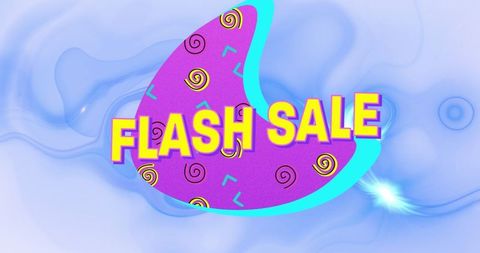 Vibrant flash sale digital banner with bold text