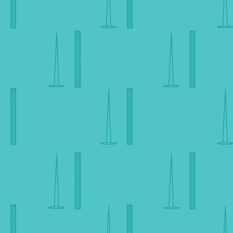 transparent nail and rod pattern on blue digital mockup - Download Free Stock Videos Pikwizard.com