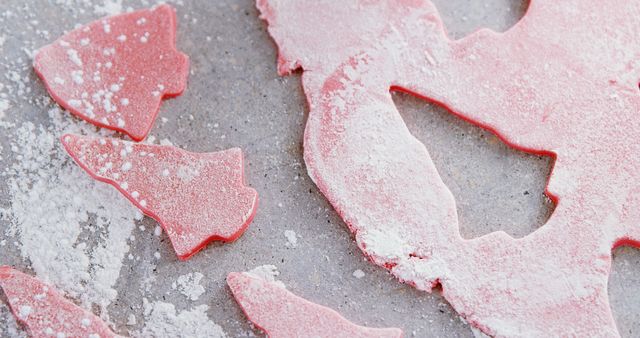 Baking Christmas Shaped Cookies from Rolled Dough - Download Free Stock Images Pikwizard.com