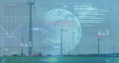 Futuristic Energy Data Technology Abstract Visualization