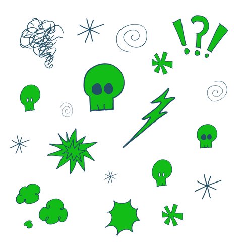 Comic Icons and Shapes on Transparent Background - Download Free Stock Videos Pikwizard.com