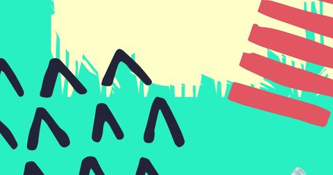 Abstract Geometric Shapes and Balloons Celebration Art