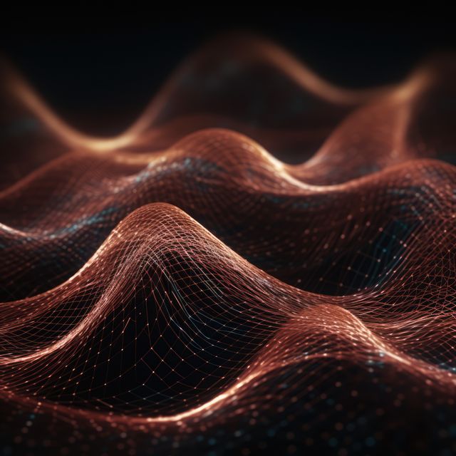 Abstract brown wavy lines and curves background, created using generative ai technology - Download Free Stock Photos Pikwizard.com