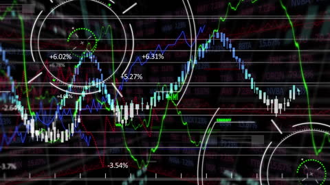 Futuristic Data Processing with Digital Graphs and Viewfinder Elements
