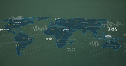 Global Digital Network Connections Map Background - Download Free Stock Images Pikwizard.com