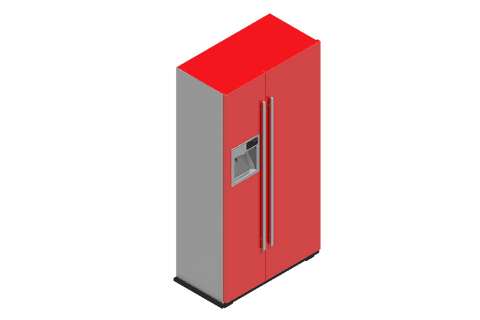 isometric view of red freezer on transparent background - Download Free Stock Videos Pikwizard.com