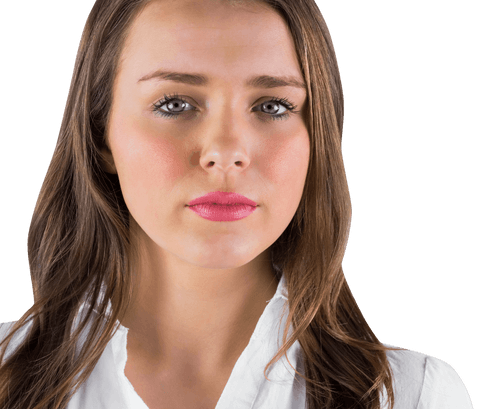 serious young woman in white shirt transparent background - Download Free Stock Videos Pikwizard.com