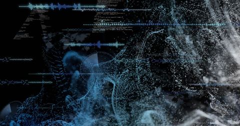 Abstract Digital Data Visualization with Light Particles - Download Free Stock Images Pikwizard.com