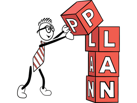 vector illustration of plan word in transparent stacking blocks - Download Free Stock Videos Pikwizard.com