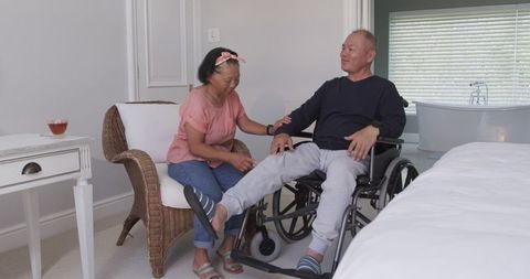 Senior Couple Cherishing Companionate Moments at Home