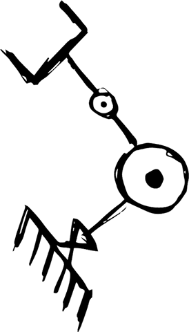 Transparent hand-drawn gardening tools illustration