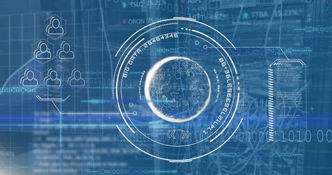 Futuristic Global Network with Data Processing Visuals - Download Free Stock Images Pikwizard.com